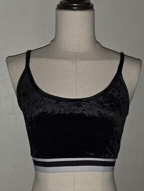 Vintage 1990s Black Velvet Sporty Brallete From Imagine Nation IMAGENATION INC